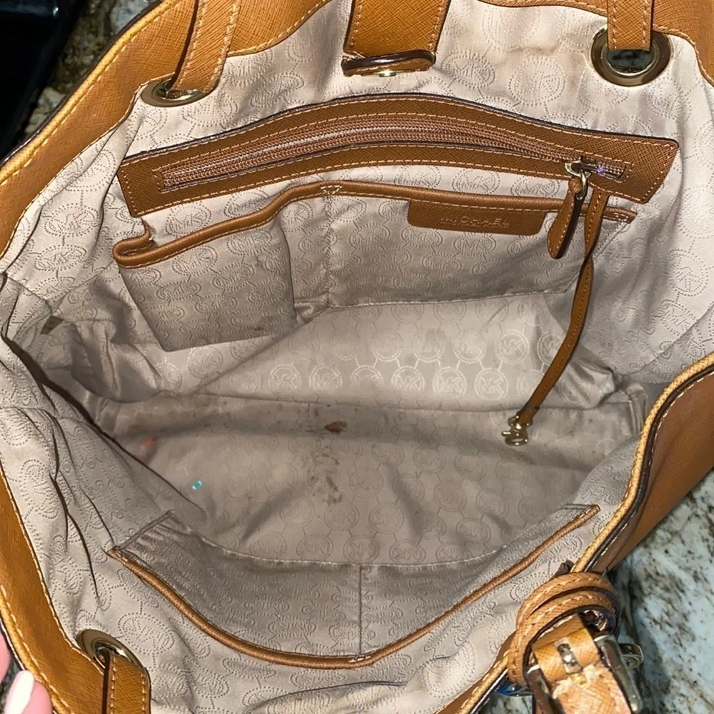 Michael Kors Brown Leather Jet Set Tote